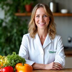 Image of a friendly nutritionist smiling.