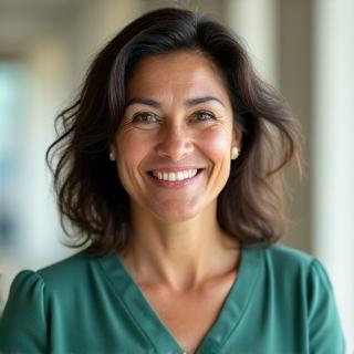 Portrait of Maria Rodriguez, Lead Wellness Coach at VitaSprout Collective.