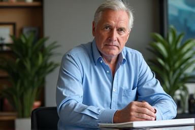 David, a client looking less stressed while working