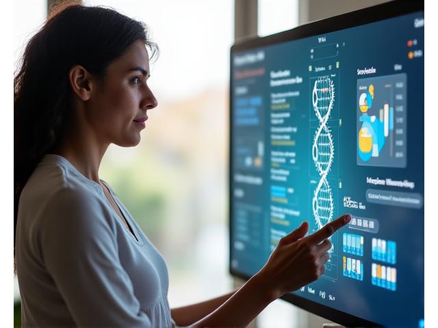 Interactive visualization showing personalized wellness plan adaptation for an individual after inputting health data